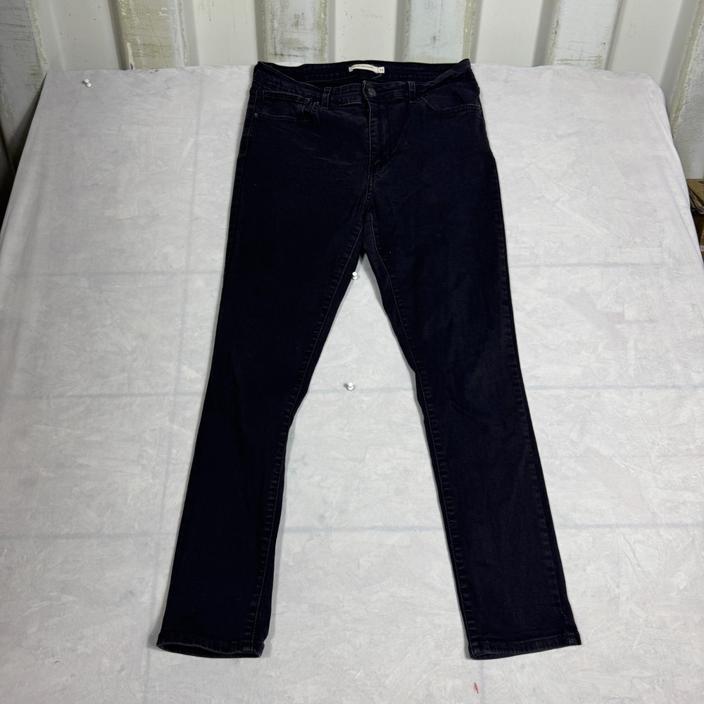 Levi s‎ 721 Mens Skinny Jeans Black Denim Dark Wash High Rise Classic Size 31x28